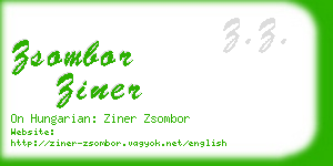 zsombor ziner business card